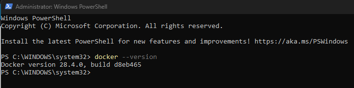 docker --version