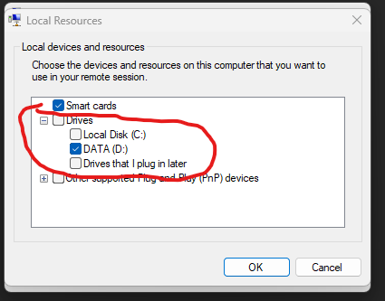 Pilih folder atau drive yang mau di-share