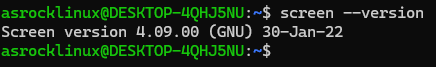 screen --version screen --version