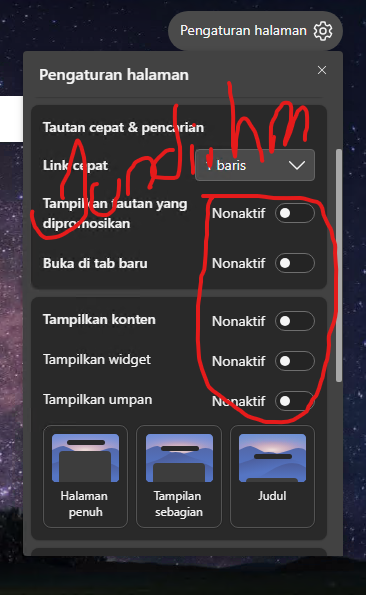 Ubah Pengaturan Konten Ubah Pengaturan Konten