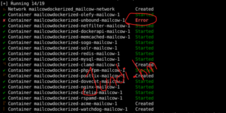 Cara Mengatasi Mailcow Error dependency unbound-mailcow failed to start